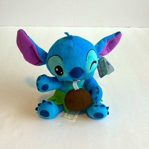 Disney Stitch Feed Me Series Coconut Drink Plushie 5.5”